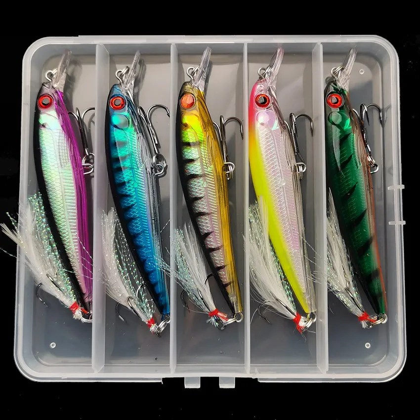 Fishing Equipment Gear - 5pcs/box Laser 3D Eyes Bionic Minnow