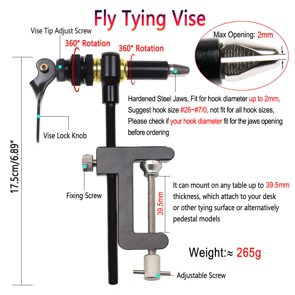 1PC 360° Rotation C-Clamp Fly  - Fishing Equipment Gear ulasan dan harga