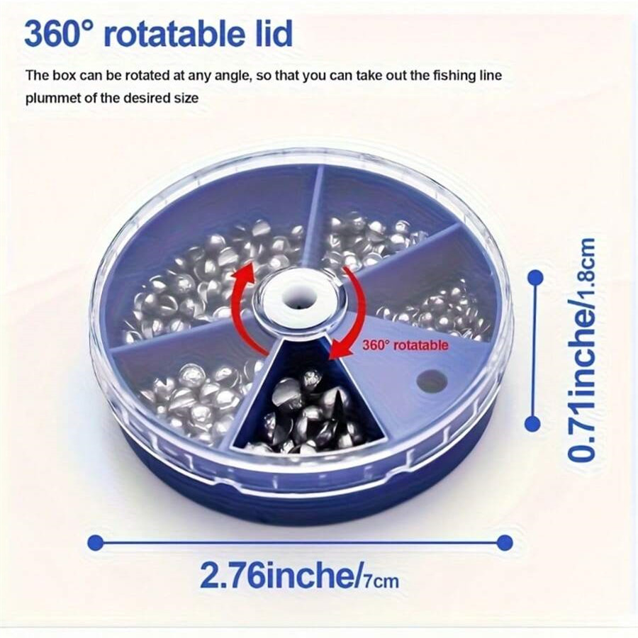 1pcs Round Box Containing 60g  - Quality Fishing Equipment ulasan dan harga